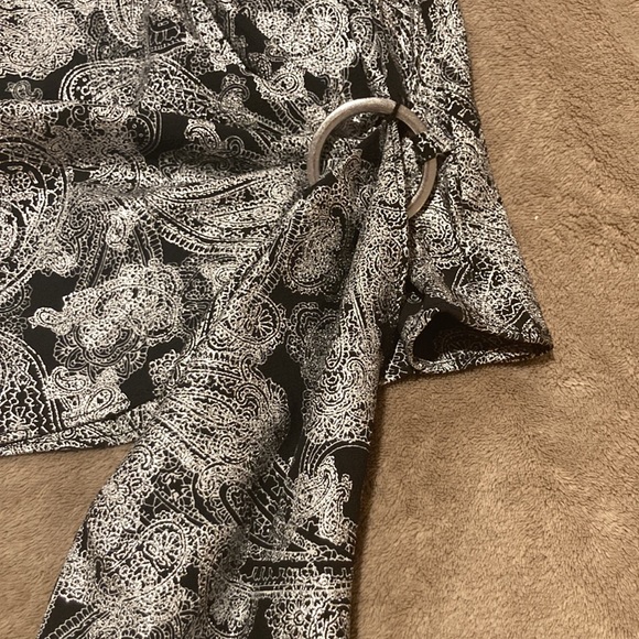 MICHAEL MICHAEL KORS Metallic Paisley Wrap Top - Picture 9 of 11